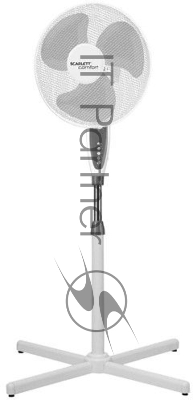 Вентилятор напольный Scarlett SC-SF111B24 45Вт скоростей:3 серый/белый