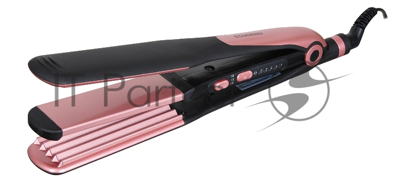 Выпрямитель Starwind SHC 7050 55Вт черный/розовое золото (макс.темп.:220С)