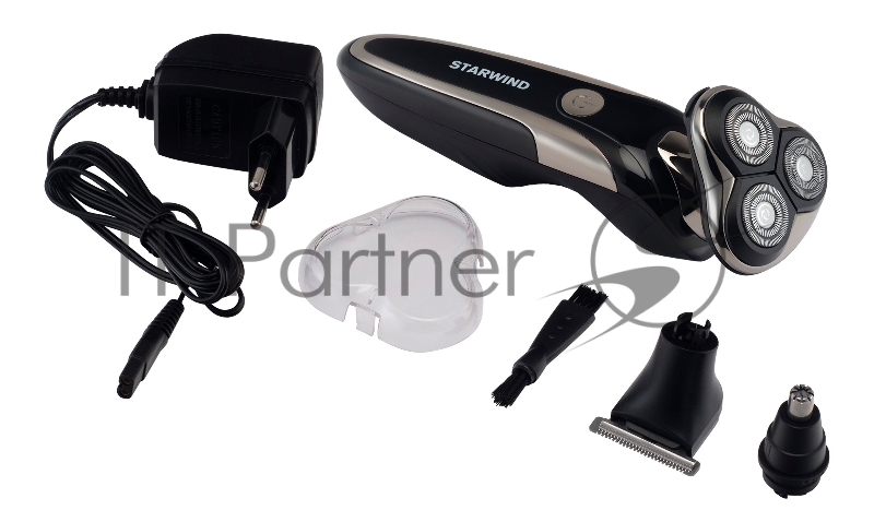 Бритва роторная Starwind SSH 4040 реж.эл.:3 питан.:аккум. черный