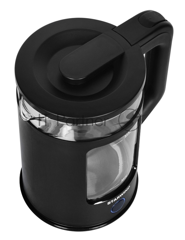 Чайник электрический Starwind SKG2061 1.5л. 1500Вт черный (корпус: стекло)