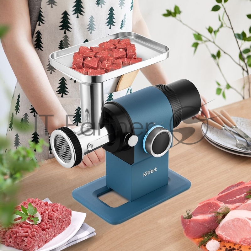 Мясорубка Kitfort КТ-2110-2 1000Вт голубой