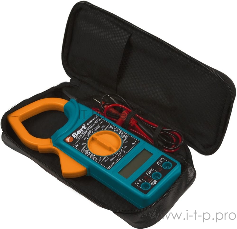 Мультитестер аккумуляторный Bort BMM-750C (93411300) Диапазон измерений постоянного напряжения 0-1000 Диапазон измерений переменного напряжения 0-750 Диапазон измерений переменного тока 0-1000 Диапазон сопротивления 0-200 KΩ Температурный режим 1