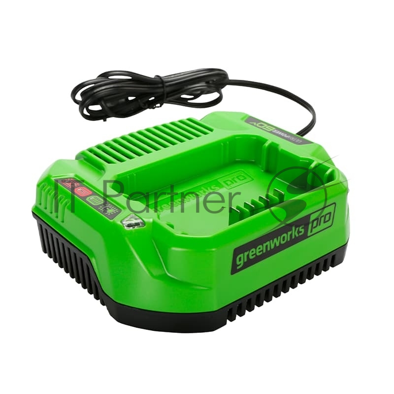 Зарядное устройство GreenWorks 60V (2932007)Зарядное устройство Greenworks (модель ) - используется для заряда аккумуляторных батарей Гринворкс 60 вольт на 2 А/ч, 4 А/ч и 6 А/ч. Время зарядки данных аккумуляторов составляет: 2 А/ч = 60 минут 4 А/