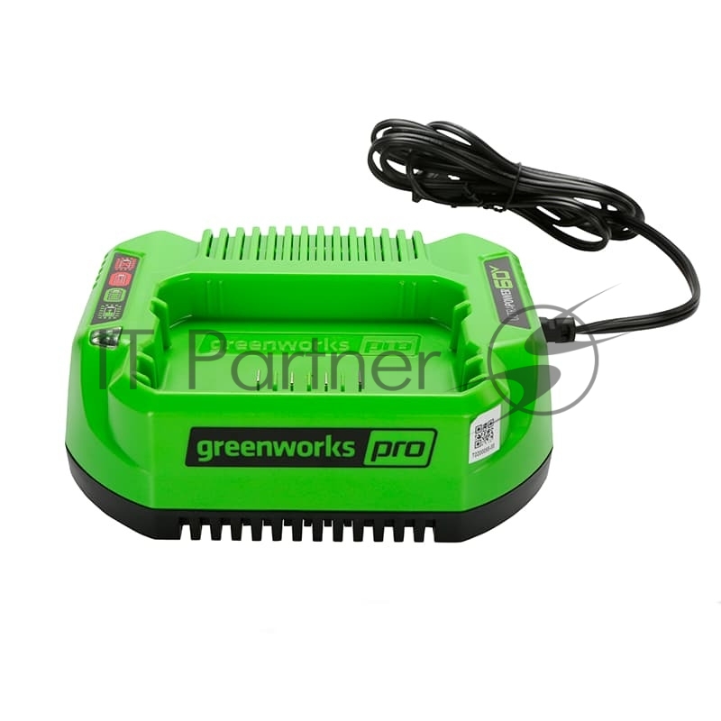 Зарядное устройство GreenWorks 60V (2932007)Зарядное устройство Greenworks (модель ) - используется для заряда аккумуляторных батарей Гринворкс 60 вольт на 2 А/ч, 4 А/ч и 6 А/ч. Время зарядки данных аккумуляторов составляет: 2 А/ч = 60 минут 4 А/