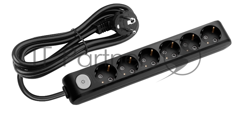 Сетевой удлинитель Panasonic X-tendia 3м (6 розеток) черный (блистер)