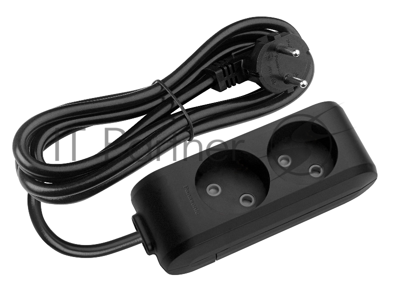 Сетевой удлинитель Panasonic X-tendia 3м (3 розетки) черный (блистер)