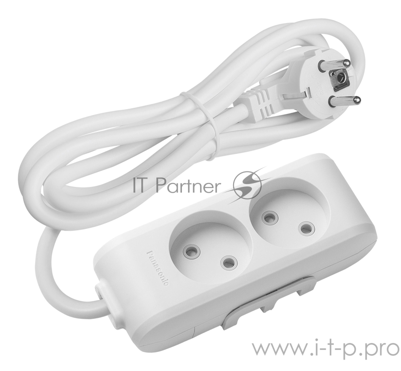 Сетевой удлинитель Panasonic X-tendia 3м (2 розетки) белый (блистер)