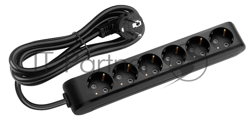 Сетевой удлинитель Panasonic X-tendia 2м (6 розеток) черный (блистер)