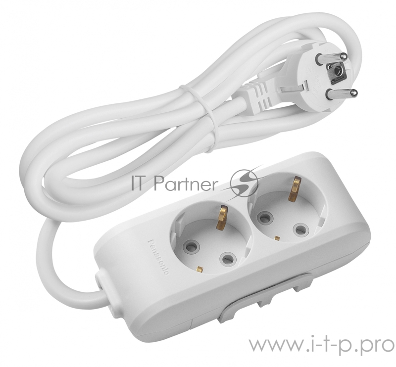 Сетевой удлинитель Panasonic X-tendia 2м (2 розетки) белый (блистер)