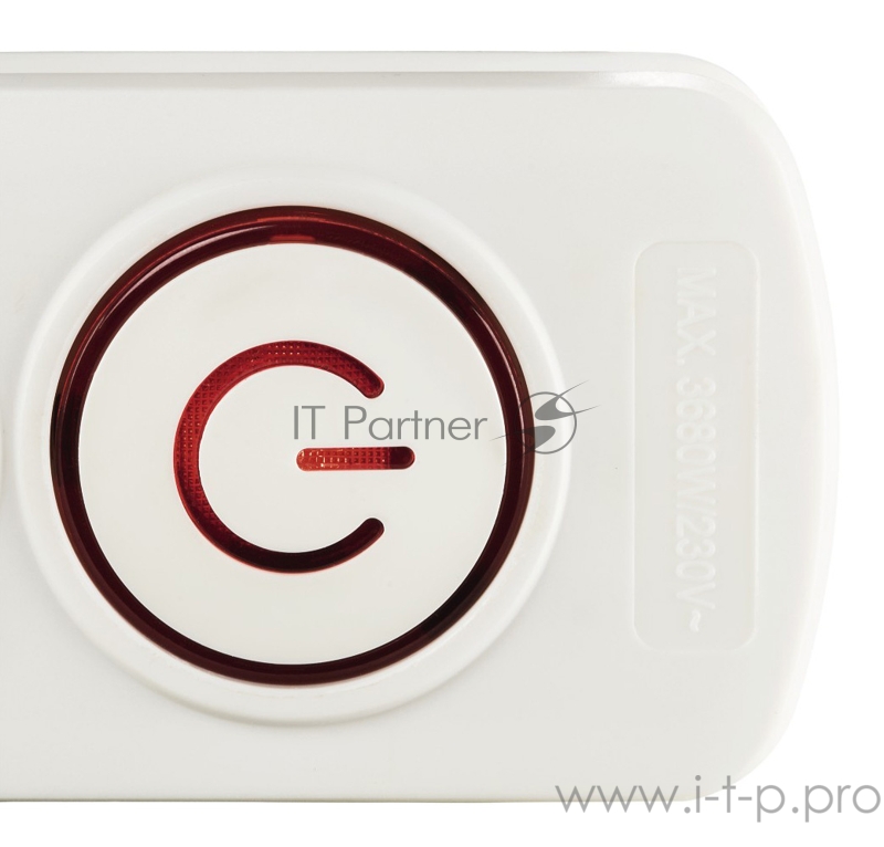 Сетевой удлинитель Hama H-137271 1.5м (6 розеток) белый (пакет ПЭ)