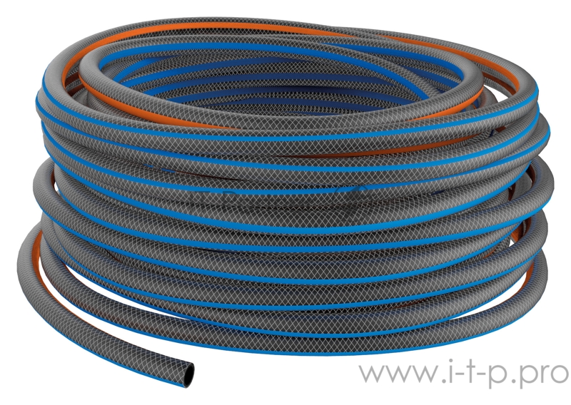 Шланг Fiskars 1027106 1/2 50м поливочный армированный черный/синий