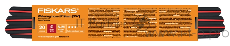 Шланг Fiskars 1027109 3/4 20м поливочный армированный черный/красный