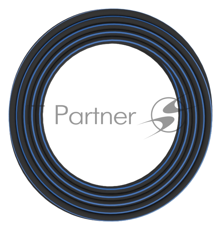 Шланг Fiskars 1027103 1/2 30м поливочный армированный черный/синий