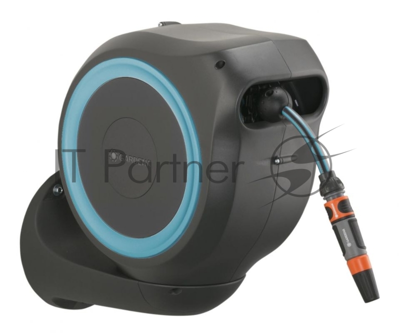 Тележка для шланга Gardena RollUp S серый/голубой шланг в компл. 15м (18600-20.000.00)