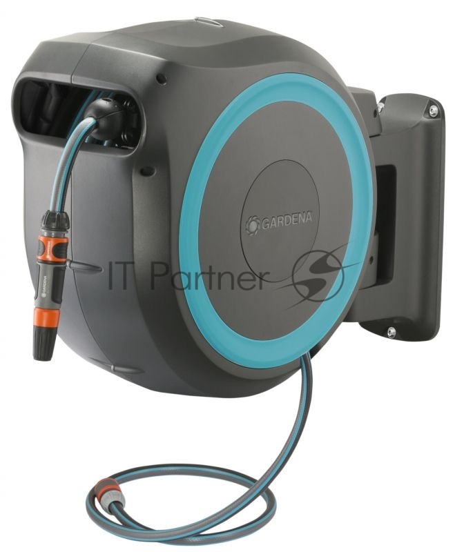 Тележка для шланга Gardena RollUp L серый/голубой шланг в компл. 30м (18625-20.000.00)