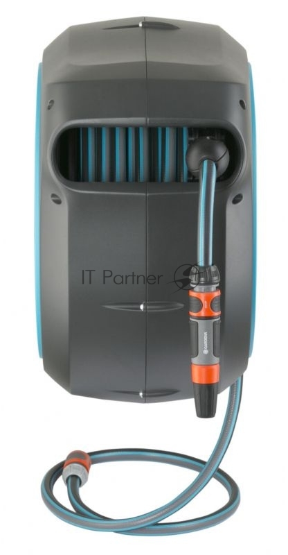 Тележка для шланга Gardena RollUp L серый/голубой шланг в компл. 30м (18625-20.000.00)