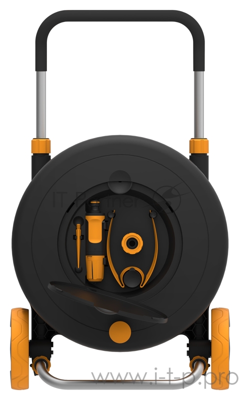 Тележка для шланга Fiskars 1023644 черный/оранжевый шланг в компл. 30м