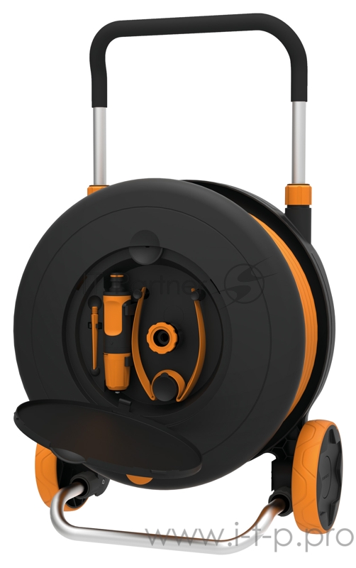 Тележка для шланга Fiskars 1023643 черный/оранжевый шланг в компл. 20м