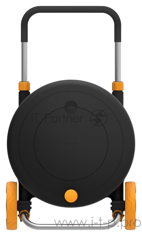 Тележка для шланга Fiskars 1023643 черный/оранжевый шланг в компл. 20м