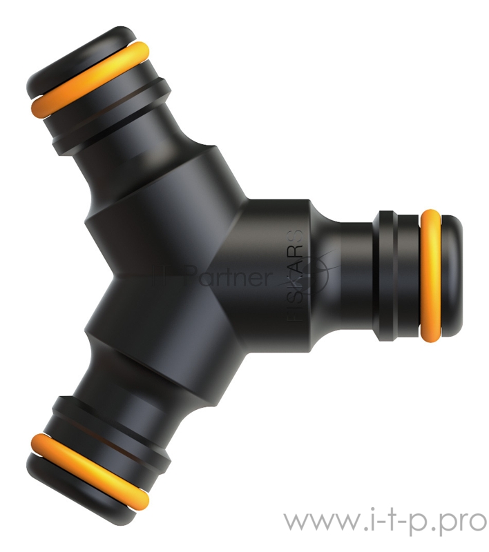 Тройник Fiskars 1027070 черный/оранжевый