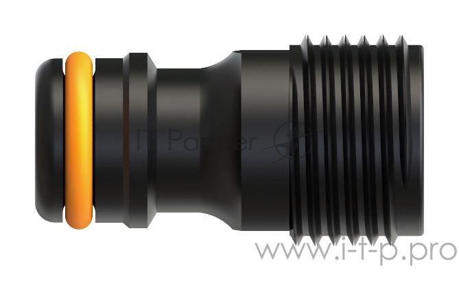 Штуцер Fiskars 1027060 Д.вх.1/2 черный/оранжевый