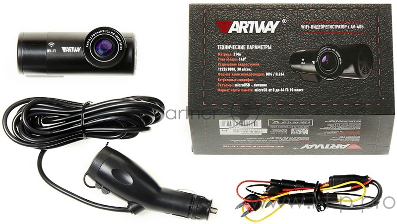 Видеорегистратор Artway AV-405 C черный 2Mpix 1080x1920 1080p 140гр. NT96672