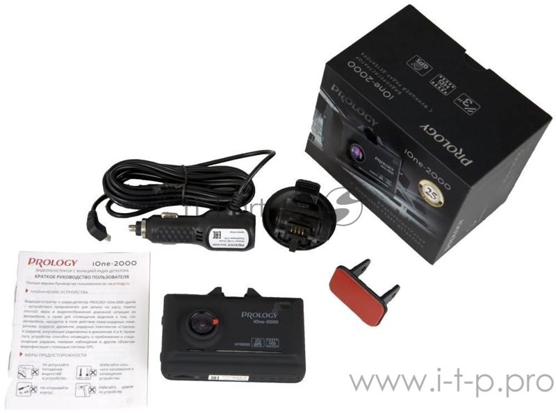 Видеорегистратор с радар-детектором Prology iOne-2000 GPS ГЛОНАСС
