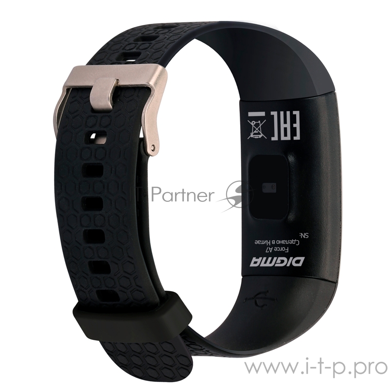 Смарт-браслет Digma Force A7 TFT корп.:черный рем.:черный (A7B)