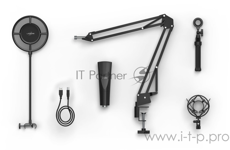 Микрофон проводной Hama Stream 800 HD 2.5м черный