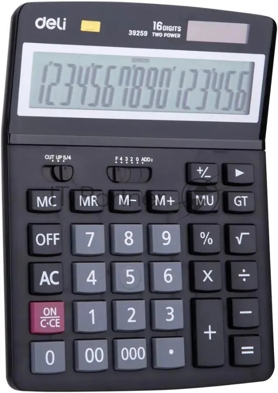 Калькулятор настольный Deli E39259 черный 16-разр.
