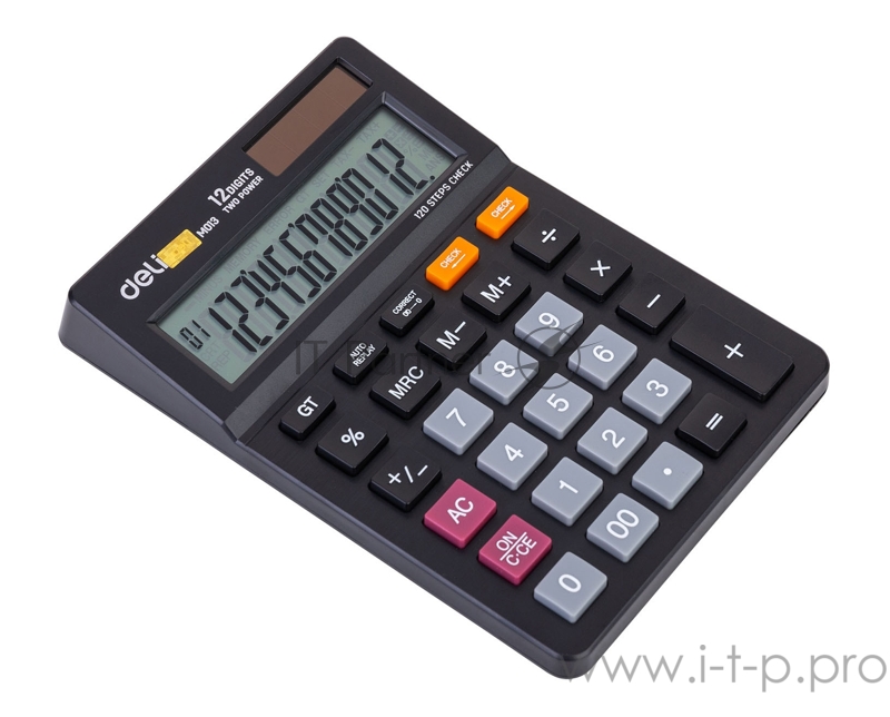 Калькулятор настольный Deli EM01320 черный 12-разр.