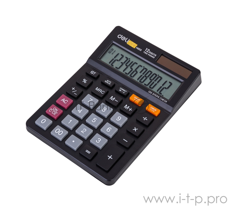 Калькулятор настольный Deli EM01320 черный 12-разр.