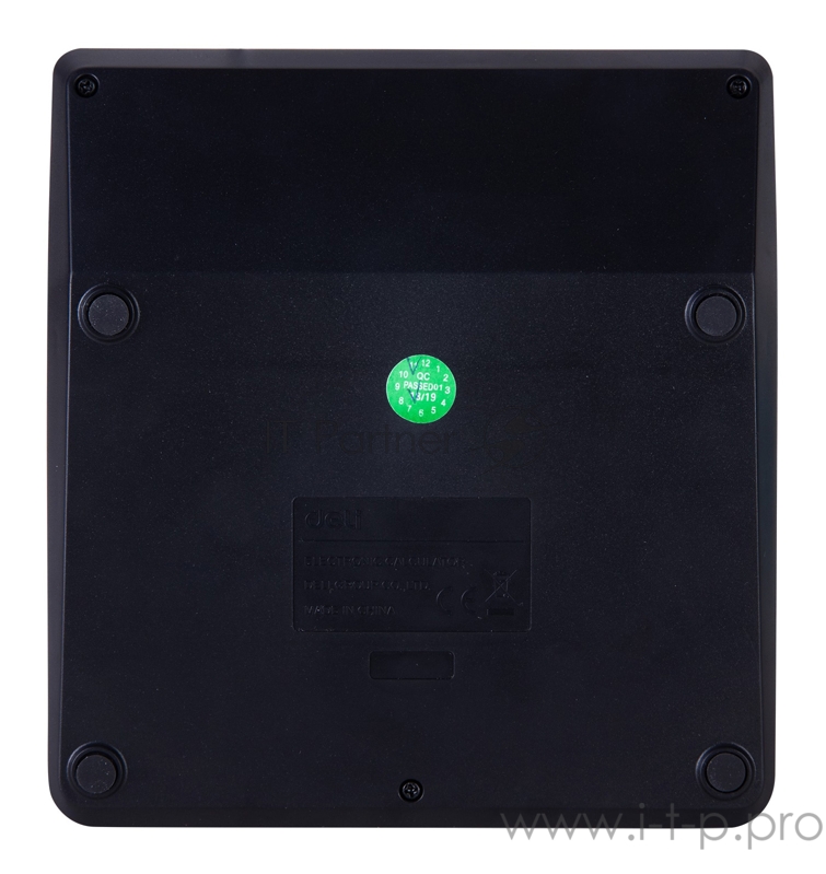 Калькулятор бухгалтерский Deli EM01120 черный 12-разр.