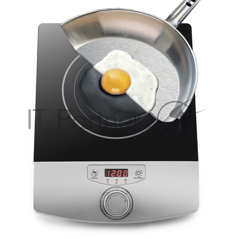 Плита Электрическая Kitfort КТ-119 черный/серебристый стеклокерамика (настольная)