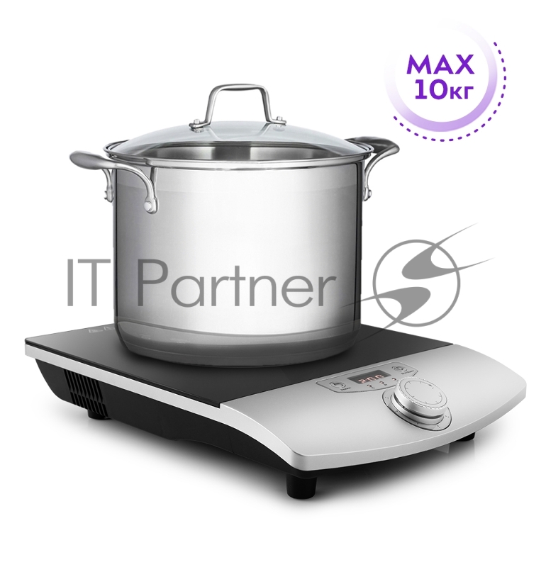 Плита Электрическая Kitfort КТ-119 черный/серебристый стеклокерамика (настольная)