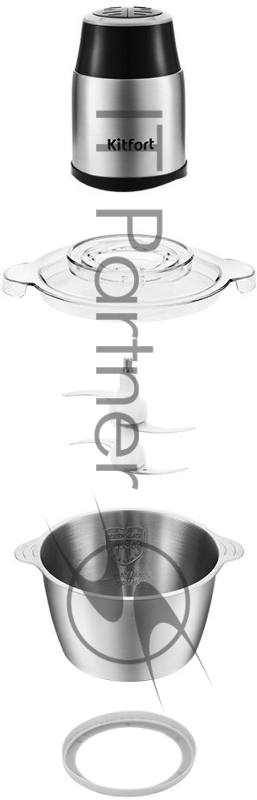 Измельчитель электрический Kitfort КТ-3024 2л. 350Вт серебристый