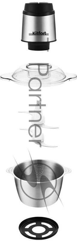 Измельчитель электрический Kitfort КТ-3025 2л. 250Вт серебристый