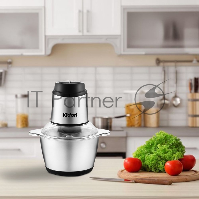 Измельчитель электрический Kitfort КТ-3025 2л. 250Вт серебристый