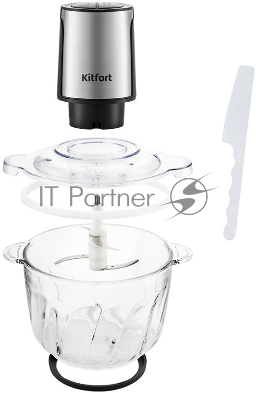 Измельчитель электрический Kitfort КТ-3026 2.3л. 400Вт серебристый