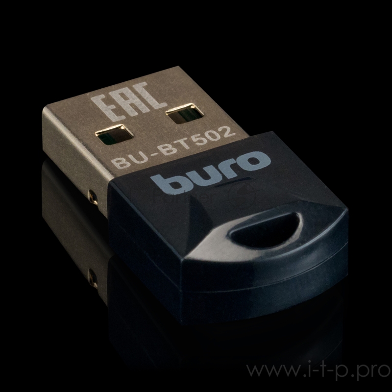 Адаптер USB Buro BU-BT502 Bluetooth 5.0+EDR class 1.5 20м черный