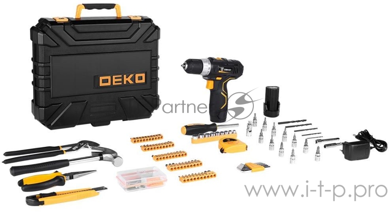 Дрель-шуруповерт Deko GCD12DU3 аккум. патрон:быстрозажимной (кейс в комплекте)