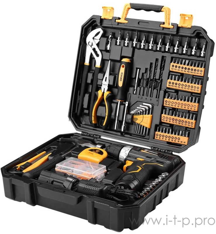 Дрель-шуруповерт Deko GCD12DU3 аккум. патрон:быстрозажимной (кейс в комплекте)