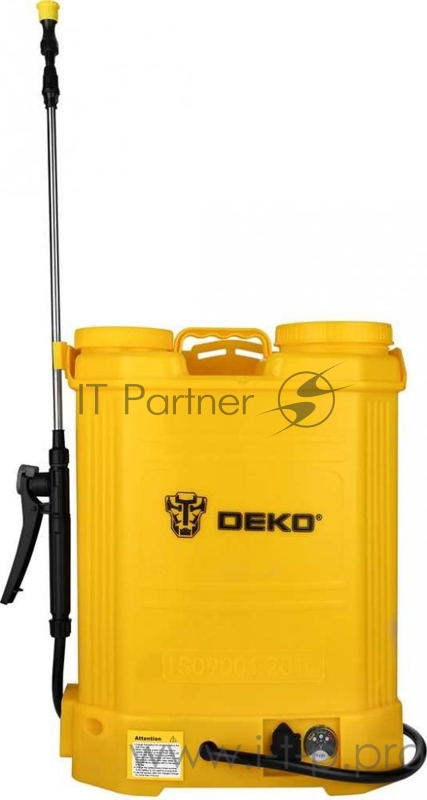 Опрыскиватель Deko DKSP10 аккум. наплеч. 16л желтый (065-0942)