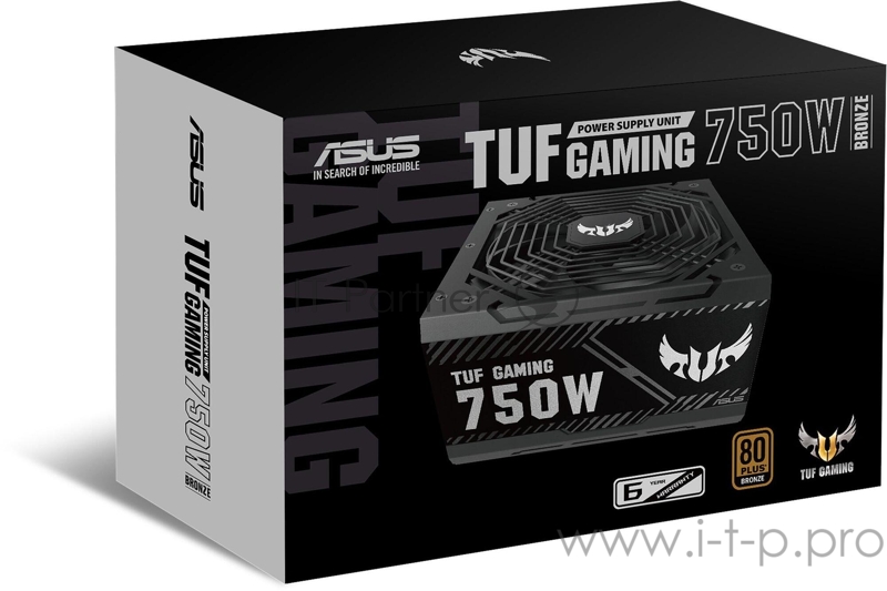 ASUS TUF Gaming 750B игровой блок питания чёрный (750W, 80 Plus Bronze, 135 мм вентилятор, 90YE00D0-B0NA00)