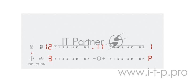 Встраиваемая варочная панель ELECTROLUX индукционная варочная поверхность, цвет: белый, индивидуальный слайдер для каждой зоны нагрева, 3-хступенчатая индикация остаточного тепла,акустический сигнал (вкл/выкл), Функция Booster,, автоматика закипания