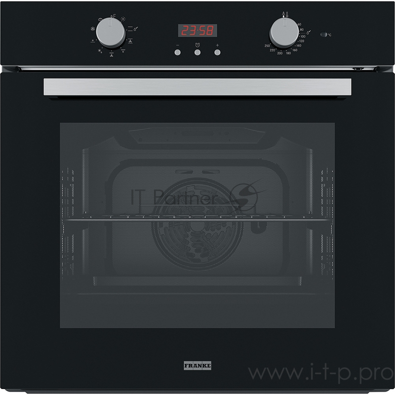 Духовой шкаф Franke FSL 86 H BK Better, Электрический духовой шкаф, 60 см, серия SMART LINEAR, 71л, дисплей, эмаль легкой очистки, черный