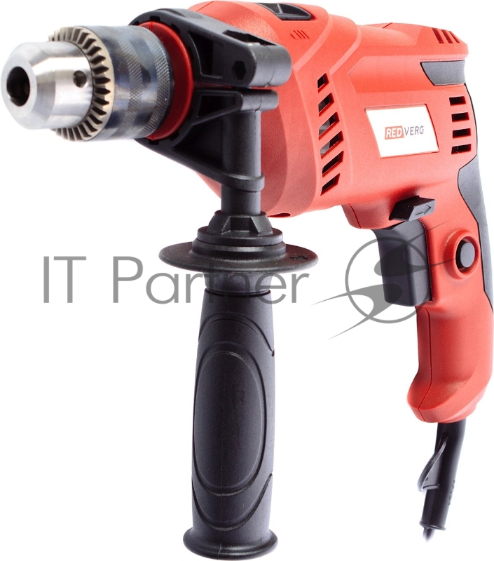 Дрель ударная RedVerg RD-ID700 700Вт 0-3000 об/мин ЗВП 1,5-13мм сверление: сталь - 13мм, кирпич - 16мм, дерево 30мм реверс боковая рукоятка огр. глубины коробка - картон вес-1,7кг.