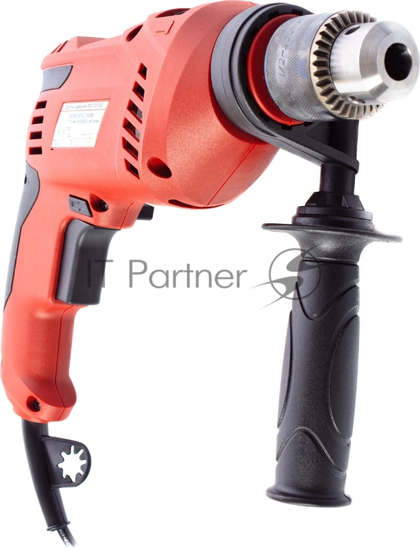 Дрель ударная RedVerg RD-ID700 700Вт 0-3000 об/мин ЗВП 1,5-13мм сверление: сталь - 13мм, кирпич - 16мм, дерево 30мм реверс боковая рукоятка огр. глубины коробка - картон вес-1,7кг.
