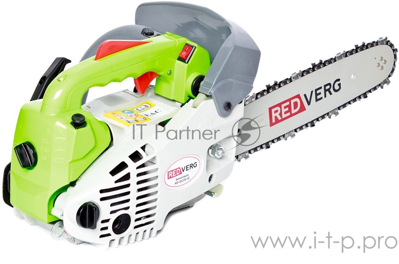 Бензопила RedVerg RD-GC25-12 1,4лс/1,0кВт 25 куб.см шина-30см шаг-3/8 толщина паза-1,3мм кол-во .вед зв.- 45 одноручная вес-4,8 кг