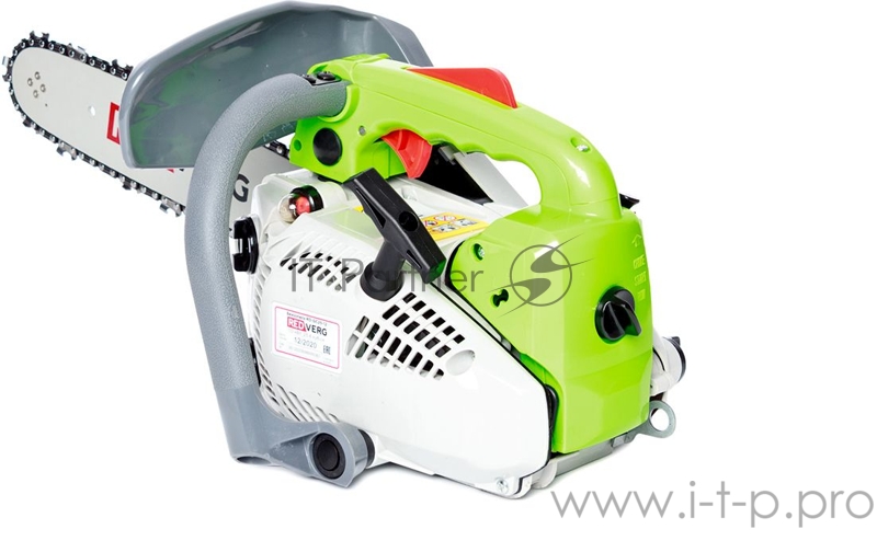 Бензопила RedVerg RD-GC25-12 1,4лс/1,0кВт 25 куб.см шина-30см шаг-3/8 толщина паза-1,3мм кол-во .вед зв.- 45 одноручная вес-4,8 кг